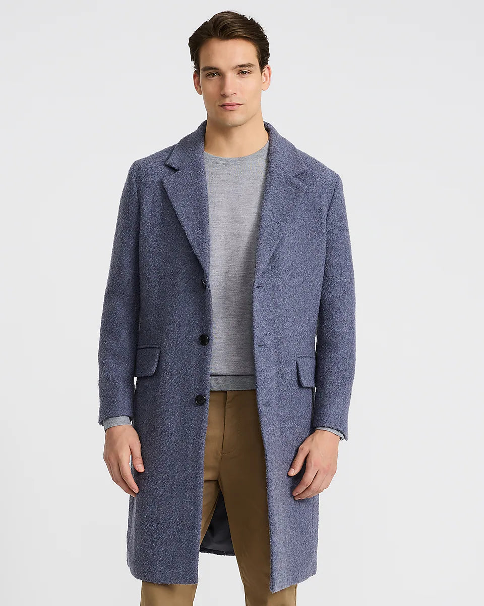 Blue Wool-Blend Topcoat