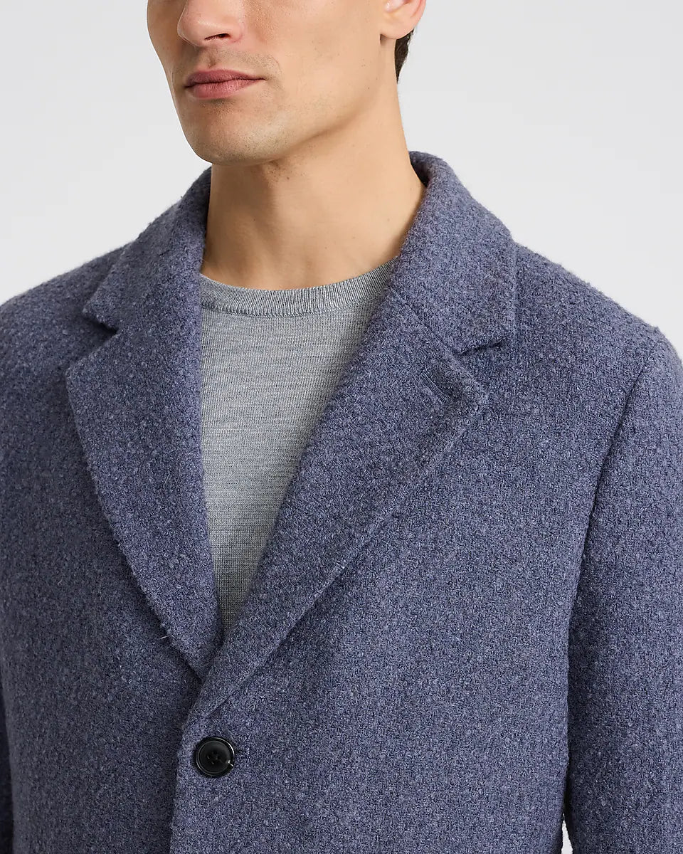 Blue Wool-Blend Topcoat