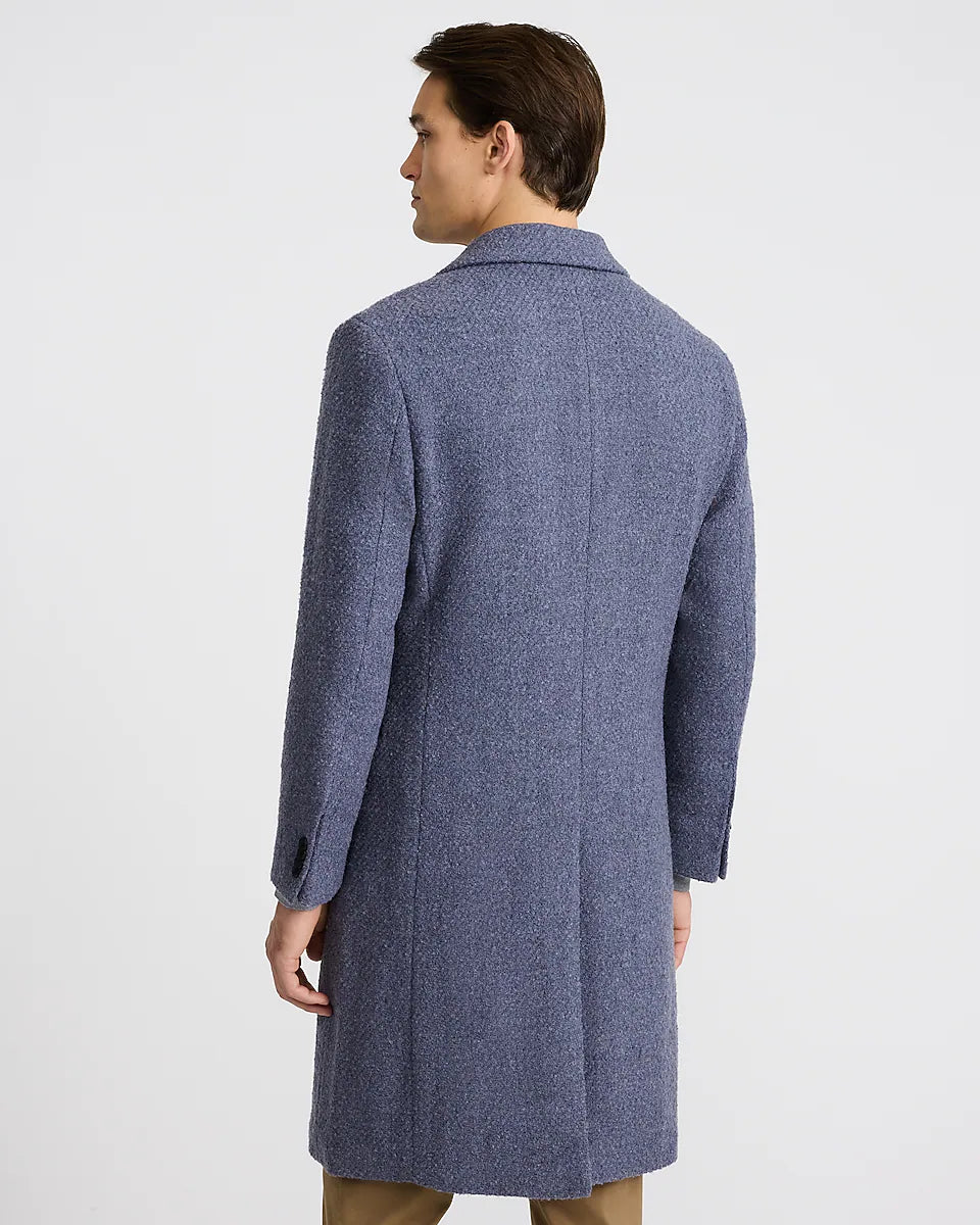 Blue Wool-Blend Topcoat